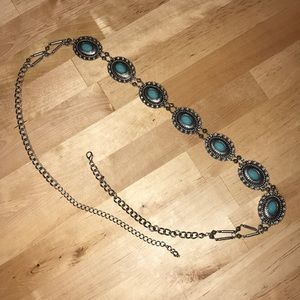 Turquoise look belt